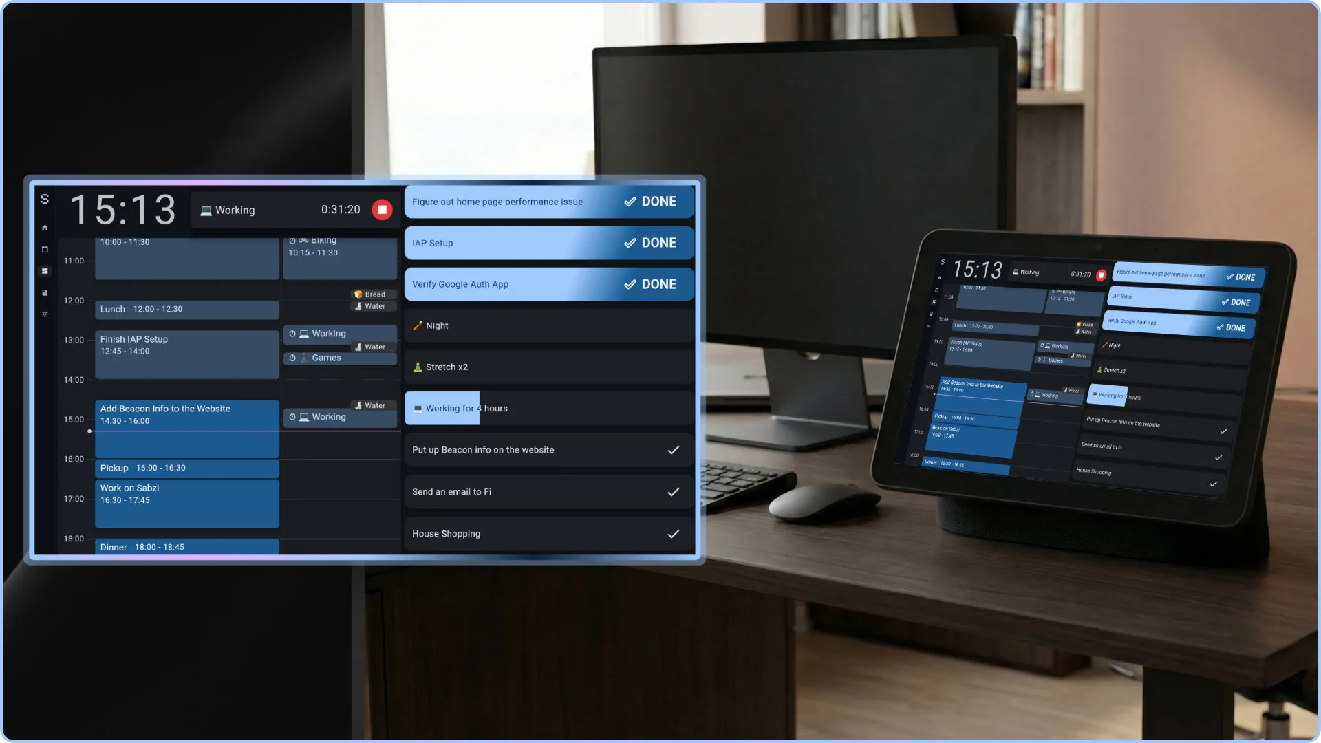 Sabzi dashboard in use